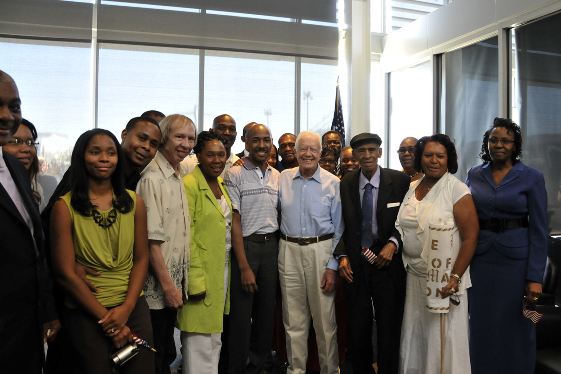 Jimmy Carter with Aijalon Gomes and his family.