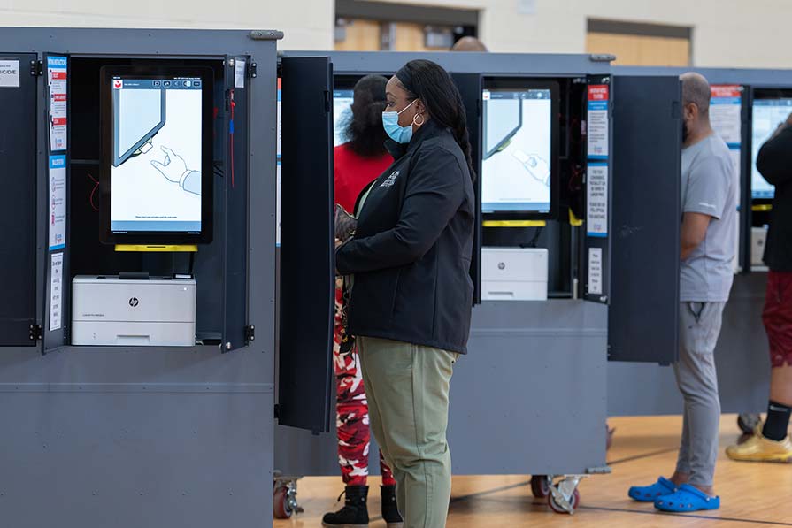 Voters at a Fulton county polling place.