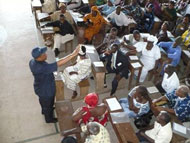 Photo of a magistrate in Zwedru, Liberia.